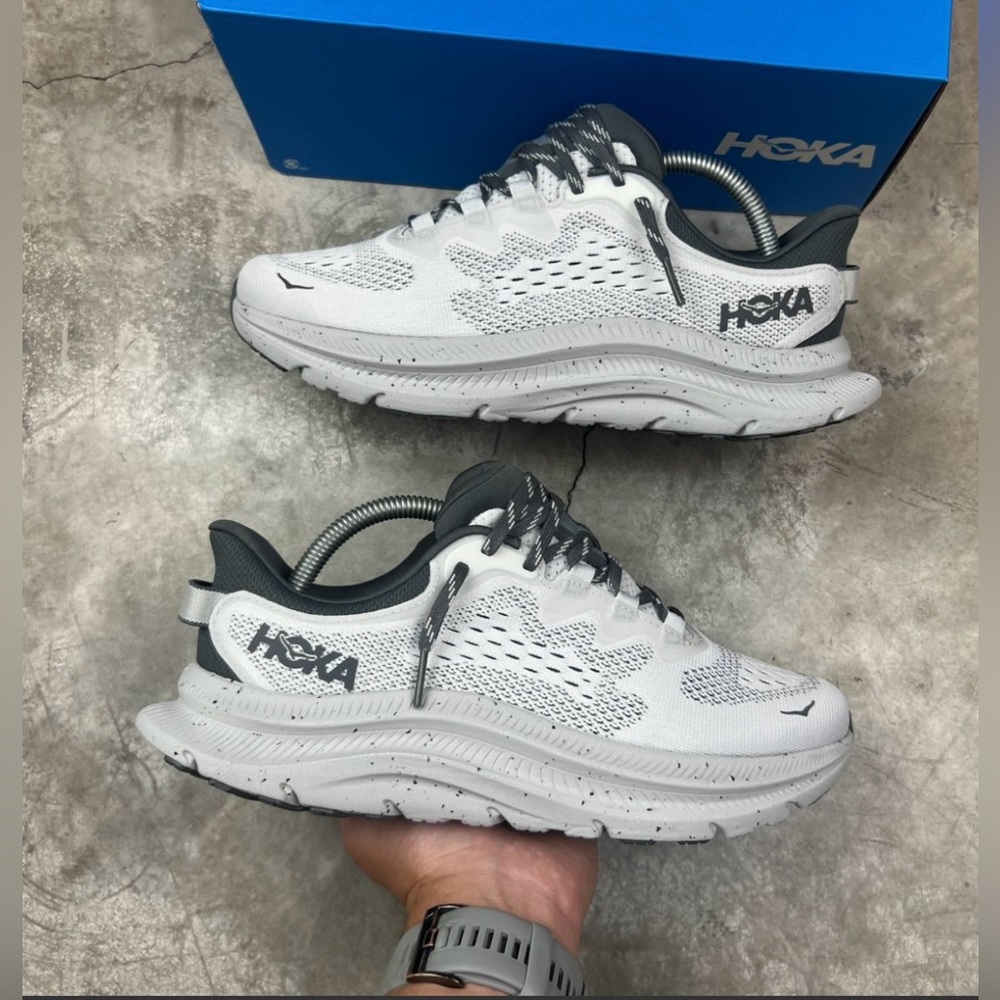 Hoka 🔥 Kawana 2 Grey / Black  Running Shoes 1147930 CRDS Men’s Size 14 - Picture 8 of 9